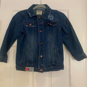 MaCam Boy’s Collection Universite Denim Jacket With Patches Size 140, US 8-10